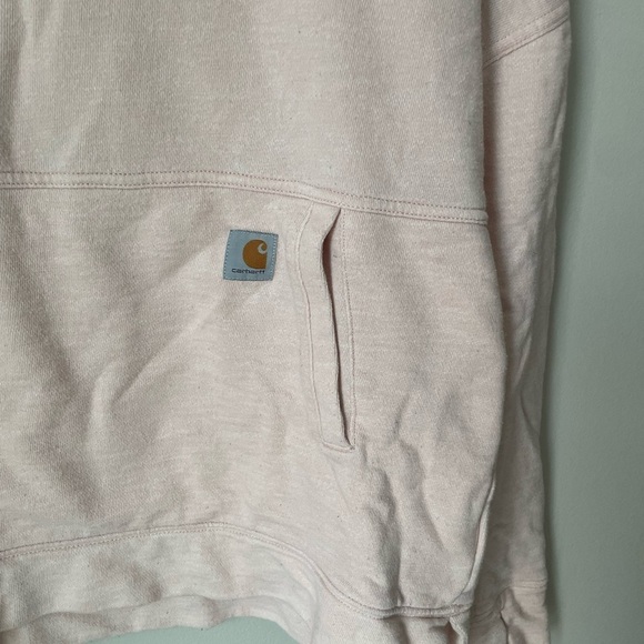 Carhartt Pink Pullover Hoodie with Drawstring Hood - Picture 2 of 7